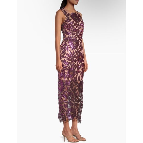 Milly Kinsley Floral Garden Sequin Maxi Dress NWT - Picture 3 of 9